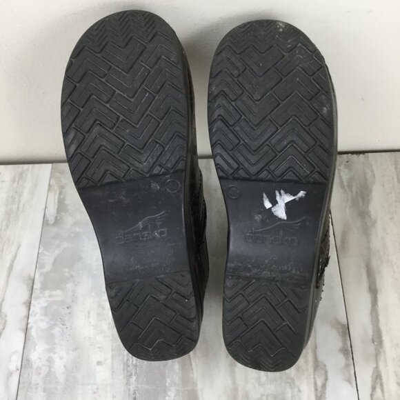 Dansko Chocolate Brown Paisley Clogs 40 - Picture 10 of 11